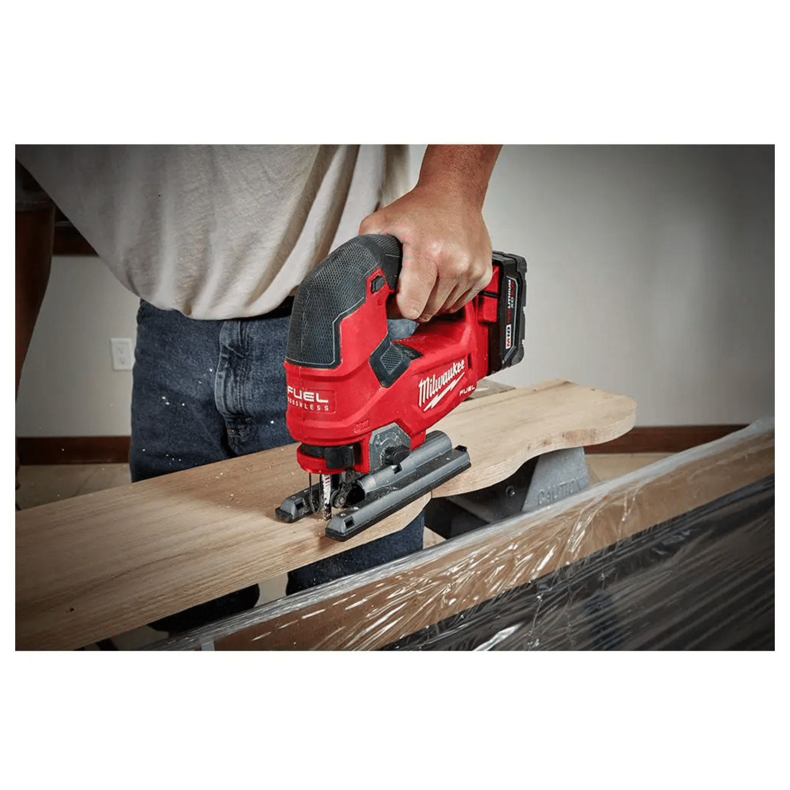 Milwaukee M18 Fuel 18-Volt Lithium-Ion Brushless Cordless Jig Saw， Tool-Only (2737-20)