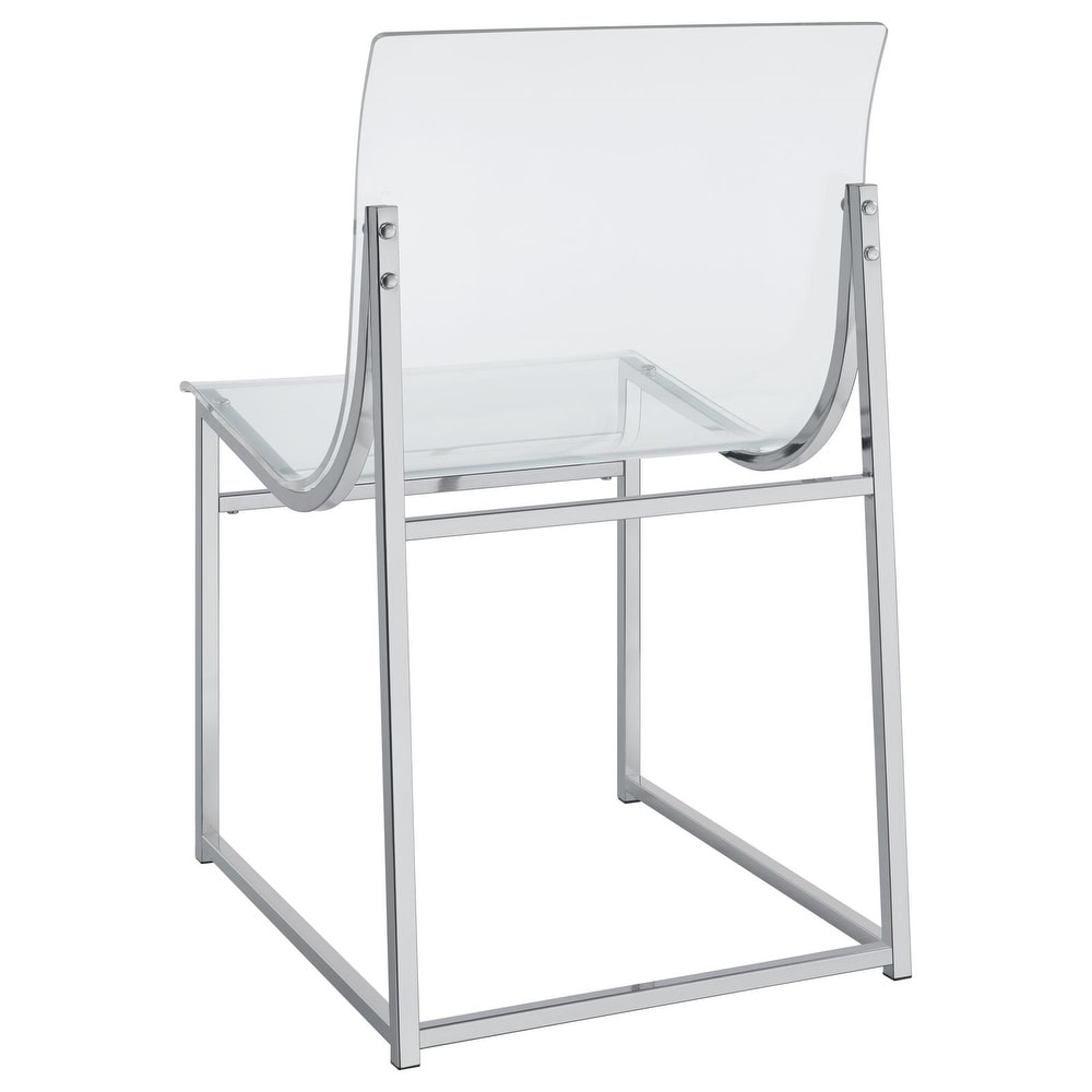 Coaster Furniture Acrylic Dining Side Chair Clear And Chrome