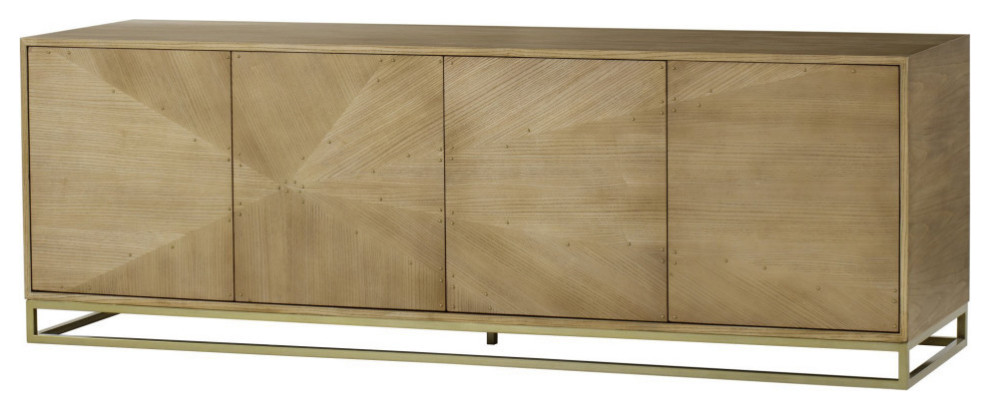 Ellie Media Console   Contemporary   Entertainment Centers And Tv Stands   by Rustic Home Furniture Deco  Houzz