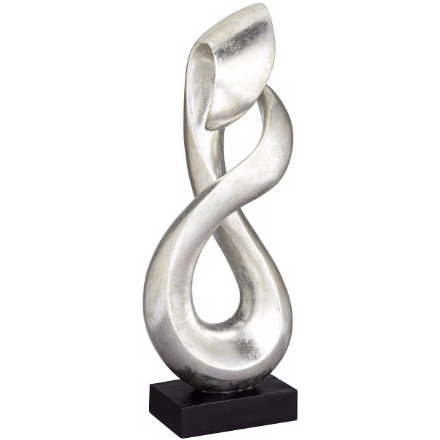 High Silver Finish Modern Sculpture