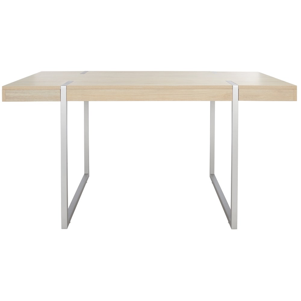 SAFAVIEH Cael Modern Industrial Farmhouse Dining Table   59 in. W x 33 in. D x 30 in. H