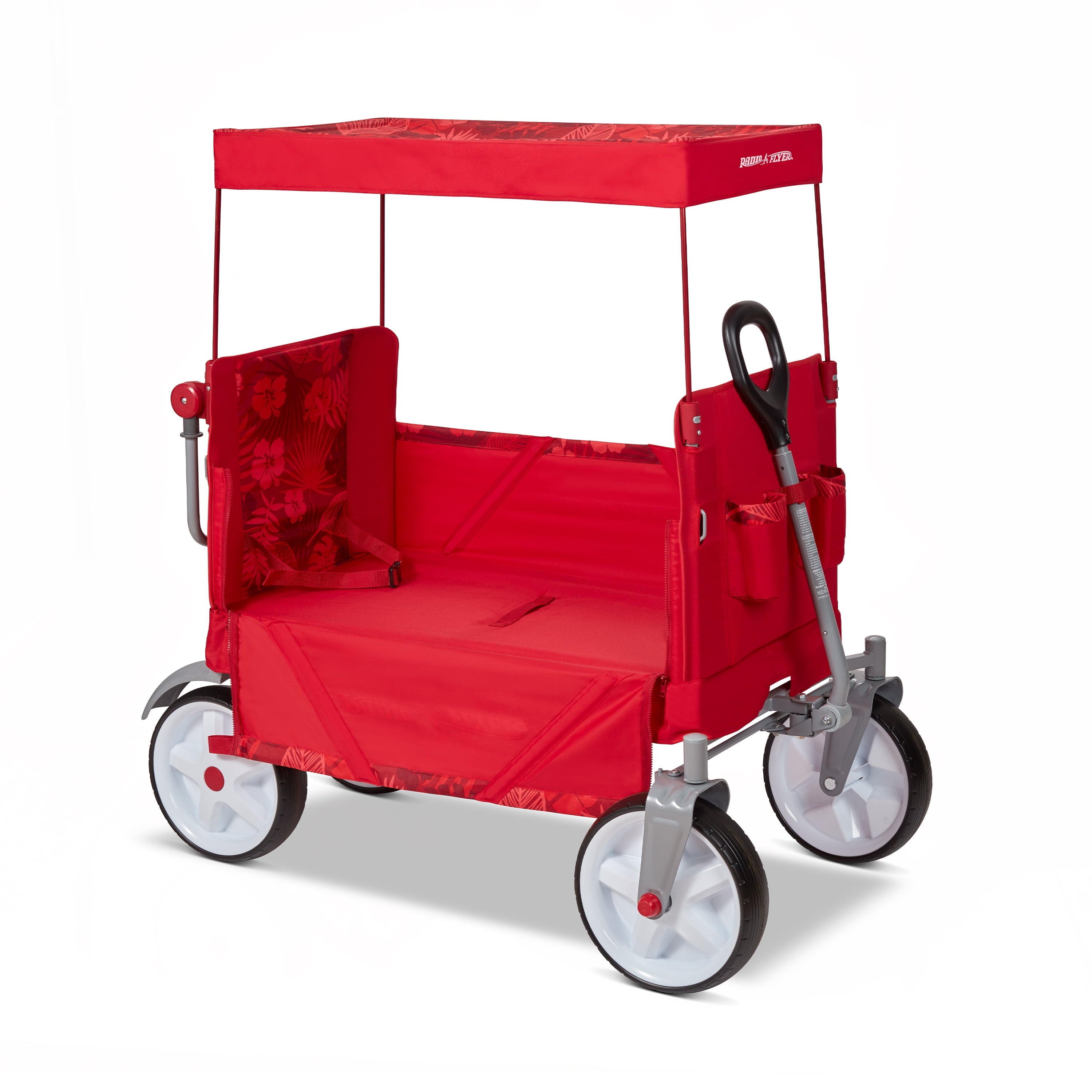 Radio Flyer, Beach & Boardwalk EZ Fold Wagon, Recycled Fabric, Red