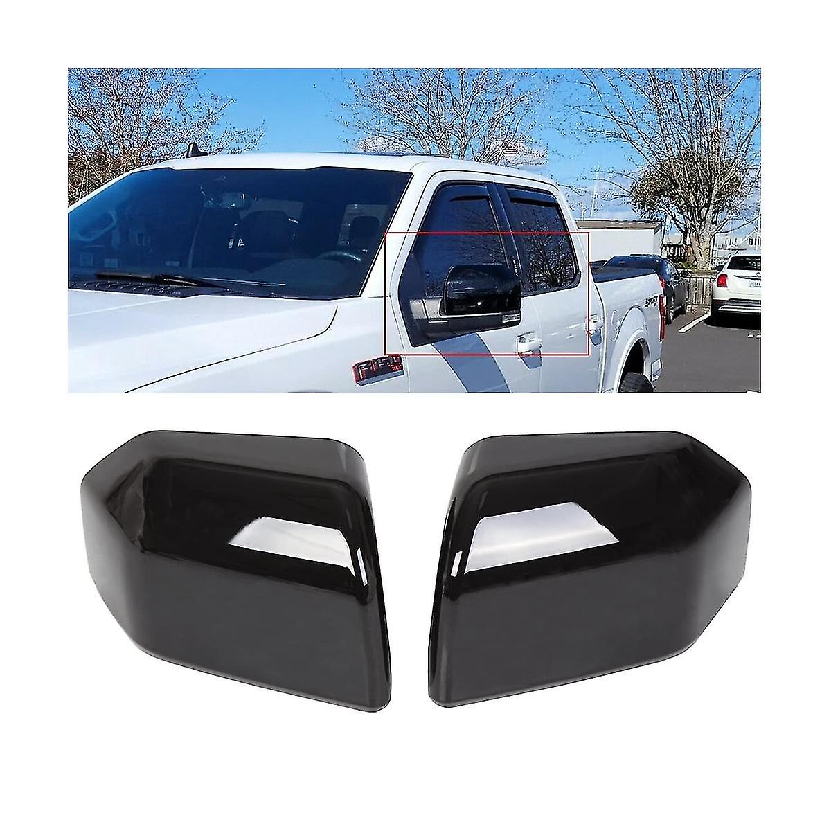 Car Door Rearview Mirror Cover Cap Trim For 2015-2020 Accessories - Black 2 Pack