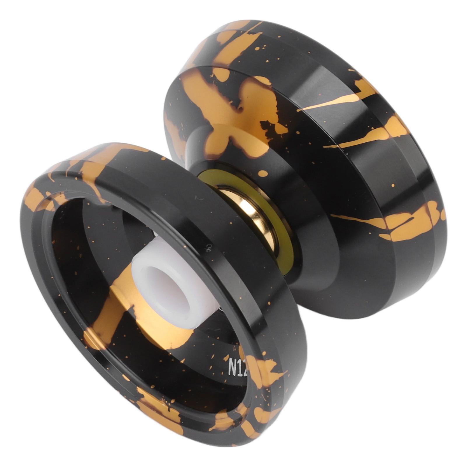 Black Gold Yoyo Advanced Player Funny Fashionable Alloy Yoyo Toy Birthday Gift for Competition