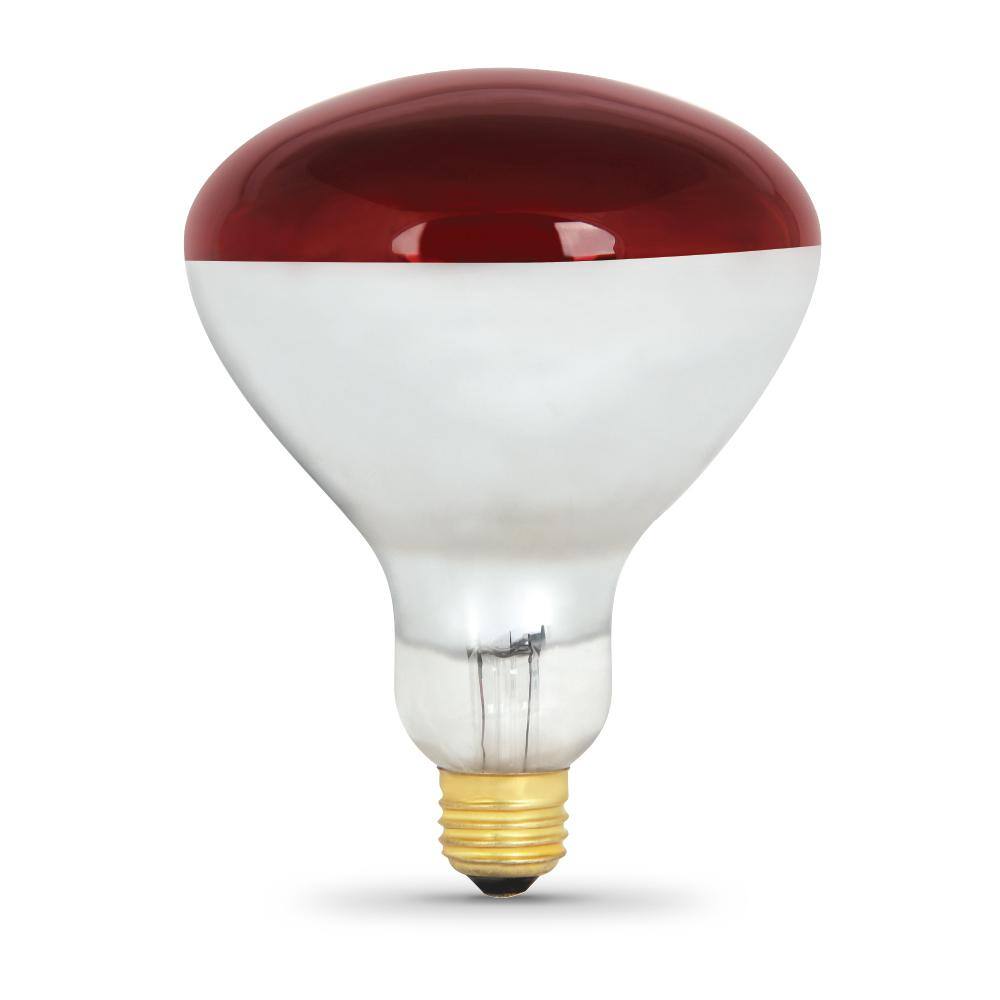 Feit Electric 250-Watt Red BR40 Dimmable Incandescent 120-Volt Infrared Heat Lamp Light Bulb (1-Bulb) 250R40RHDRP