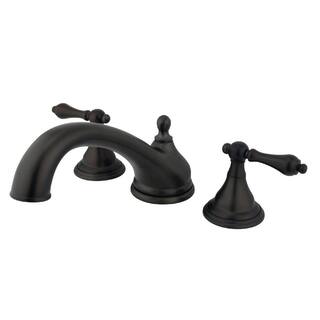 Kingston Brass Vintage 2-Handle Deck Mount Roman Tub Faucet in Oil Rubbed Bronze HKS5535AL