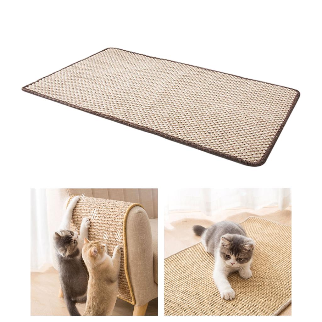 Cat Scratchers for Indoor Cats， Natural sisal， Scratching Pad/Mat/Carpet/Rug XL