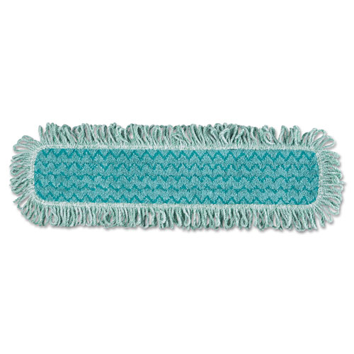 Rubbermaid HYGEN Microfiber Fringed Dust Mop Pad | 24w x 9d， Green | RCPQ426