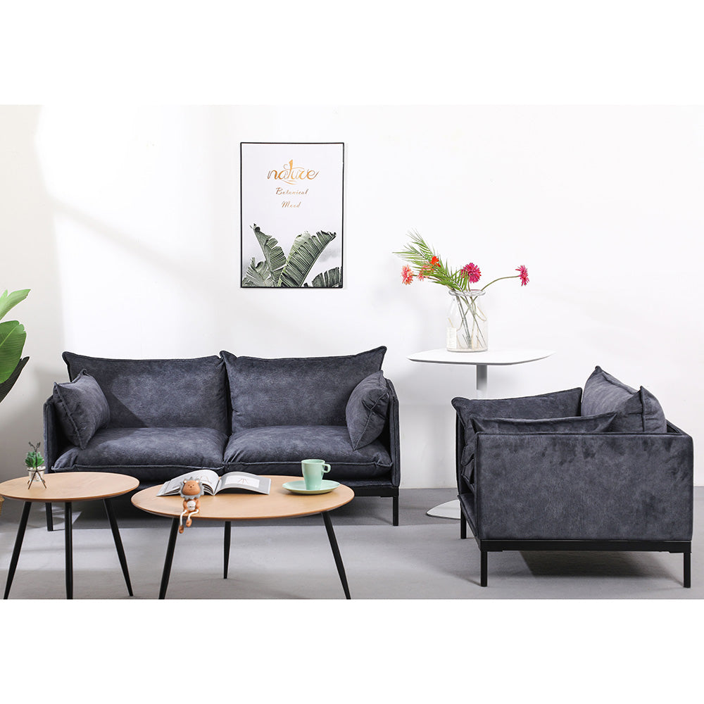 SINCLAIR 2 Seater Sofa 158cm - Charcoal