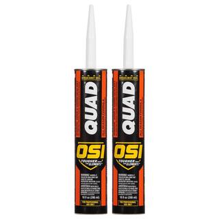 OSI QUAD Advanced Formula 10 oz. White #001 Exterior Window Door and Siding Sealant VOC (2-Pack) 1642487