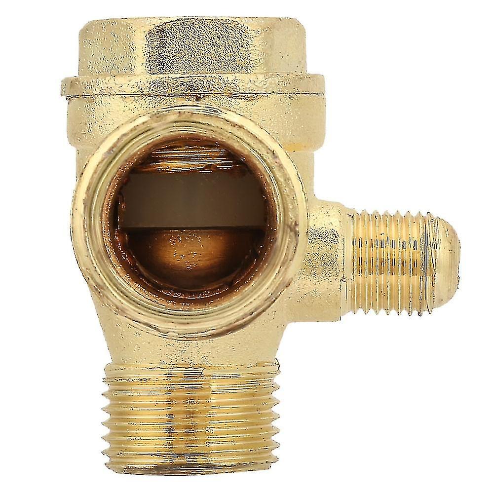 Check Valve， 3 Port Brass Air Compressor Check Valve Air Compressor Male Thread Check Valve Pipe Con