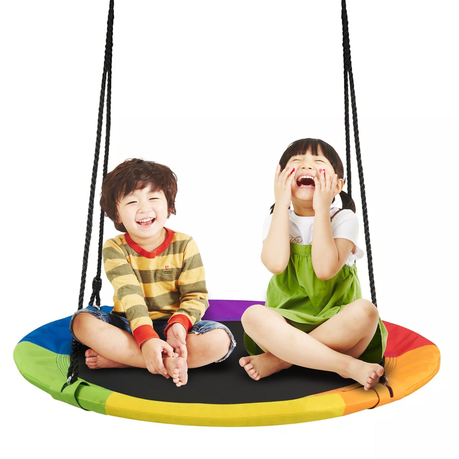 GIVIMO 40 inch Saucer Tree Swing for Kids 900D Oxford Waterproof Swing Seat for Indoor Outdoor Activity