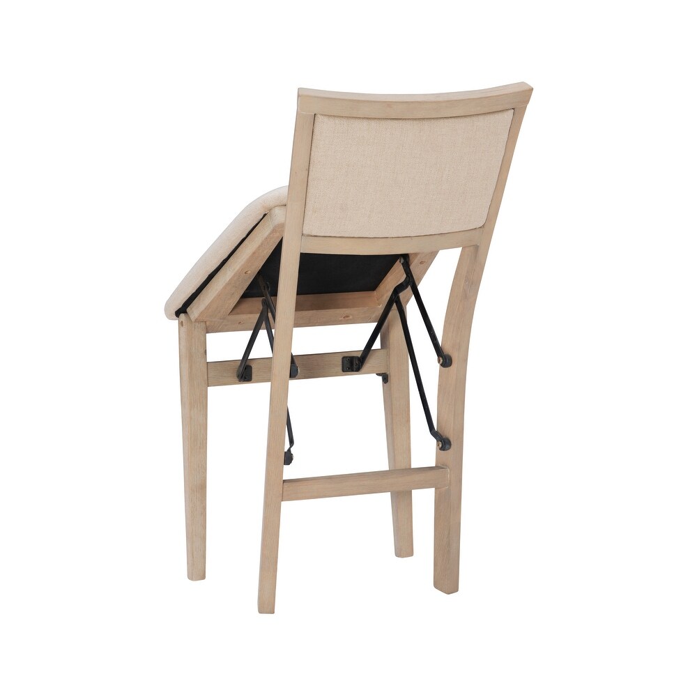 Ciara Grey Wash Folding Side Dining Chair (Set of 2)