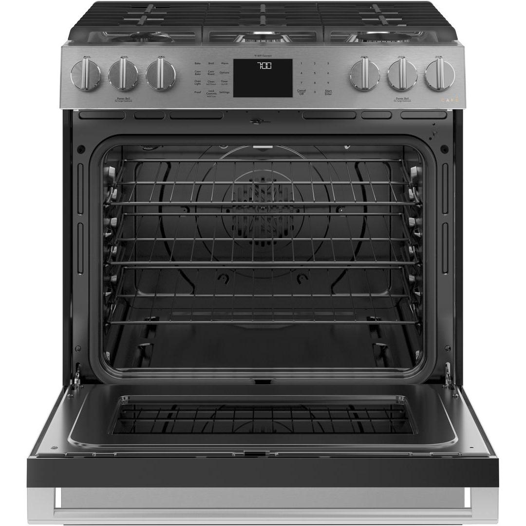 Café 30-inch Slide-in Gas Range with Convection Technology CGS700M2NS5