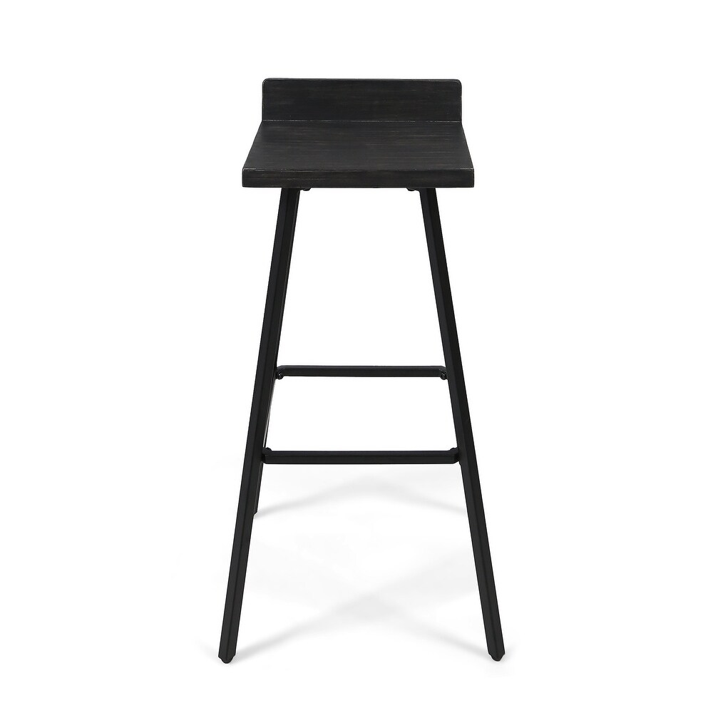 Bidwell Contemporary Indoor Acacia Wood Bar Stools (Set of 2) by Christopher Knight Home