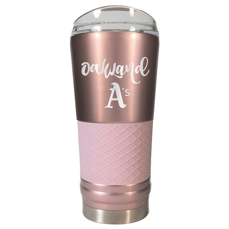 Oakland Athletics 24 oz Rose Gold Finish Vacuum Insulated MLB Hydration Water Bottle