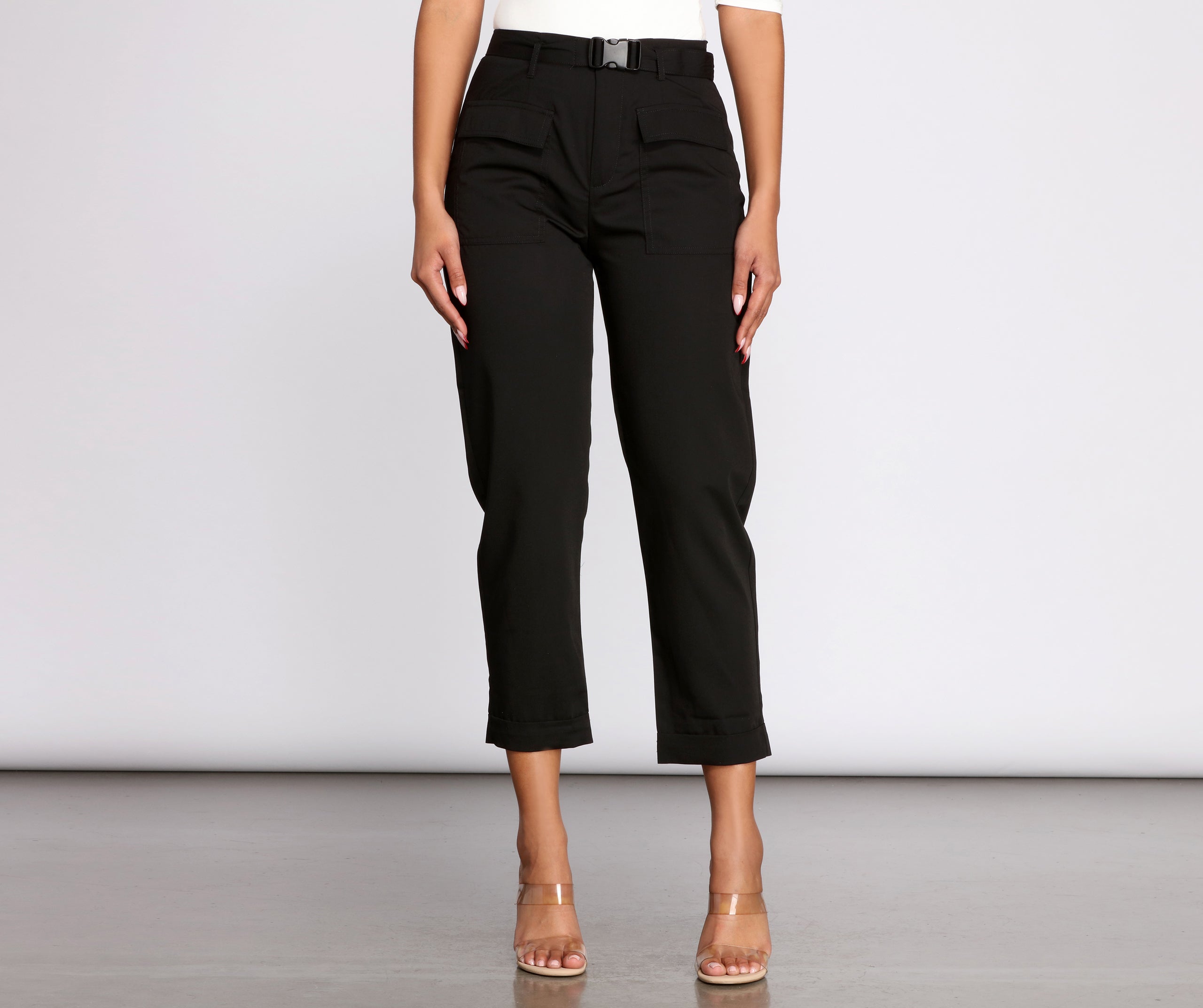 High Waist Utility Cargo Pants