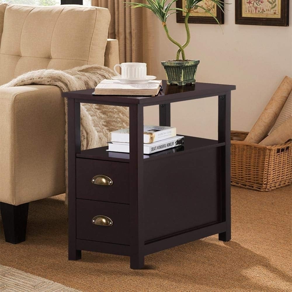 Copper Grove Manez 2 tier Storage Side Table with 2 Drawers