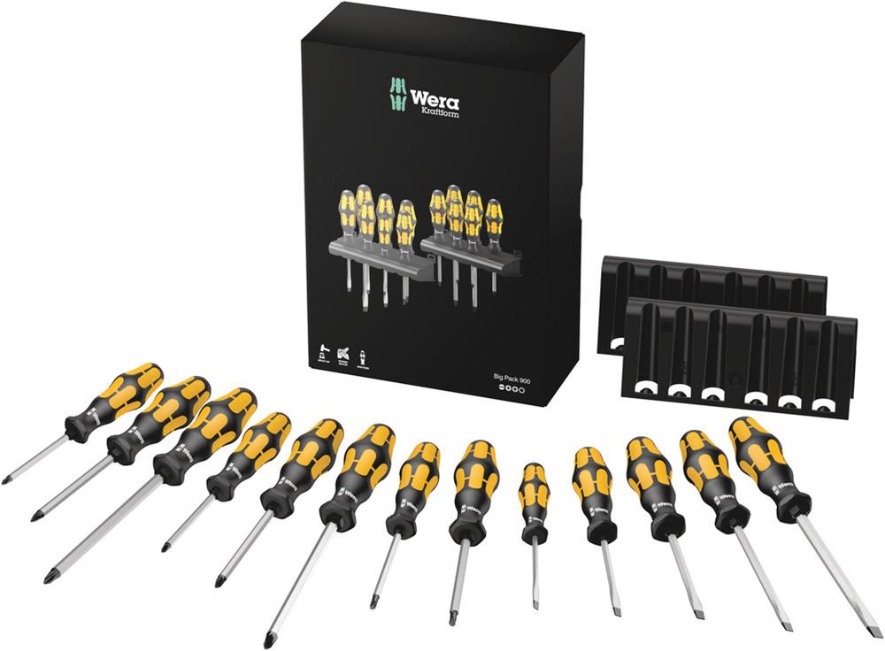 Wera Tool 05133285001 Wera Tools Kraftform Plus 900 Series Black Point Tip Screwdrivers