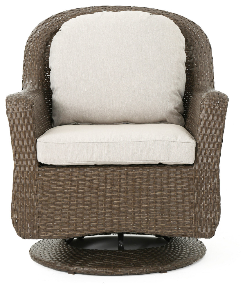 GDF Studio 3 Piece Linsten Outdoor Wicker Chat Set   Tropical   Outdoor Lounge Sets   by GDFStudio  Houzz