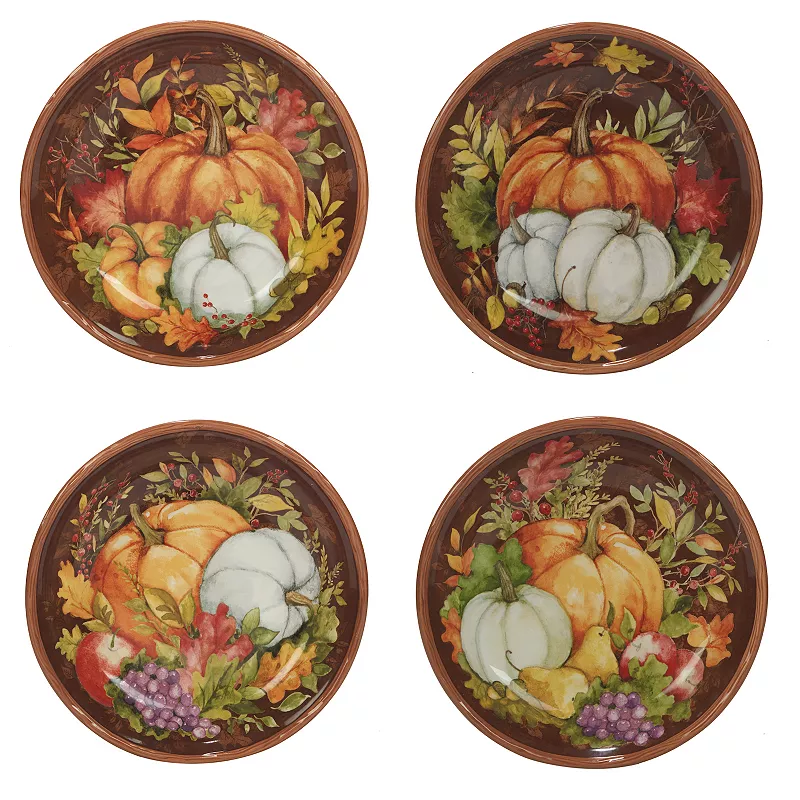 Certified International Harvest Blessings 4-piece Soup Bowls Set