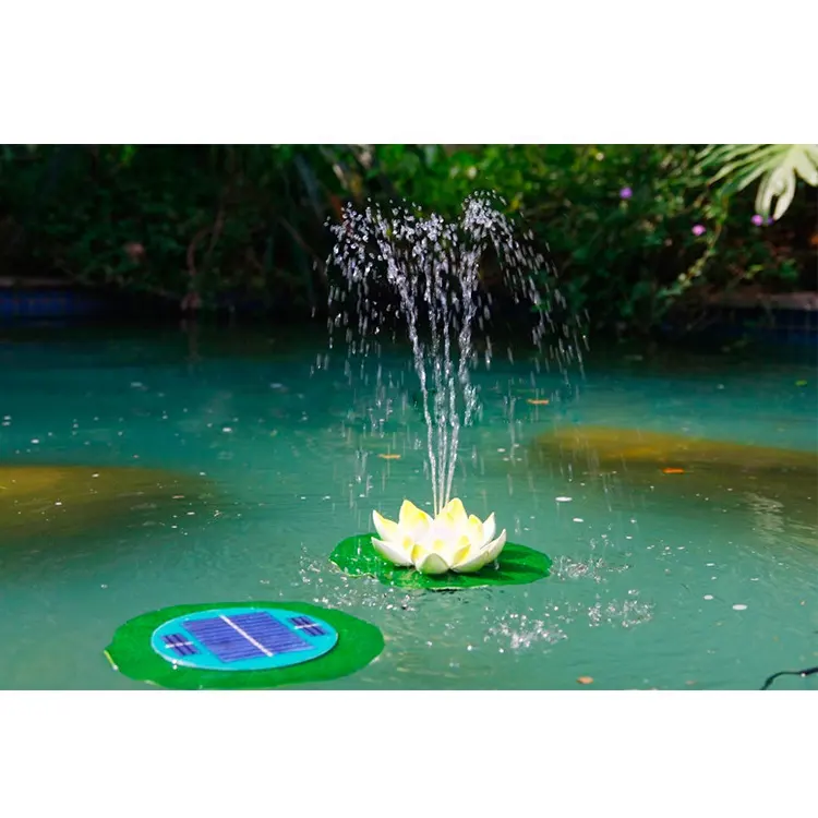 Home Garden Supplies Solar Powered Water Fountain Outdoor Solar Water Floating Fountain Pump With Lights