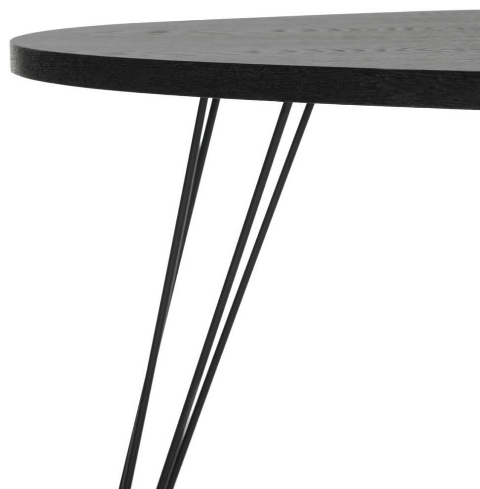 Maya Retro Mid Century Wood Coffee Table Black   Modern   Coffee Tables   by Virgil Stanis Design  Houzz