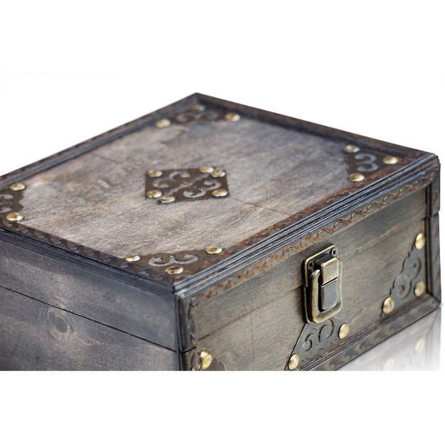 Wooden Durable Wooden Treasure Chest With Lock