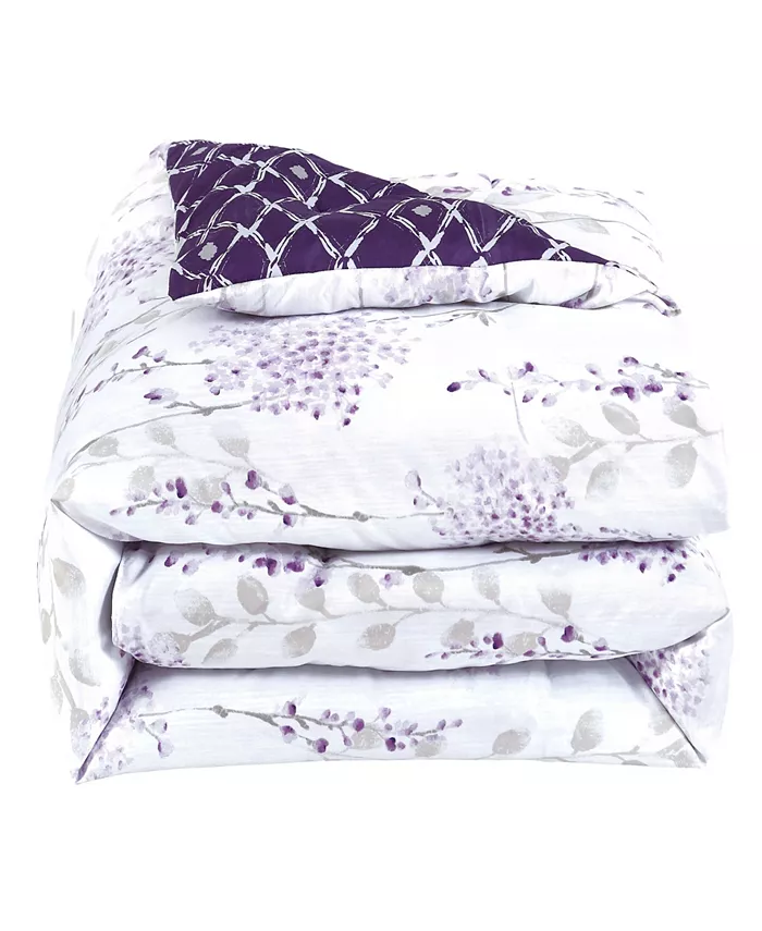 Macy's Boho Living Fresh Meadow 4 Piece Reversible Comforter Set， Twin