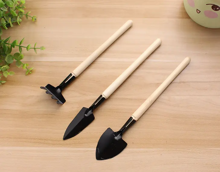 Gardening Tools Three piece Mini Garden Small Iron Rake Shovel Succulent Plant Potted Flower Loose Soil Shovel