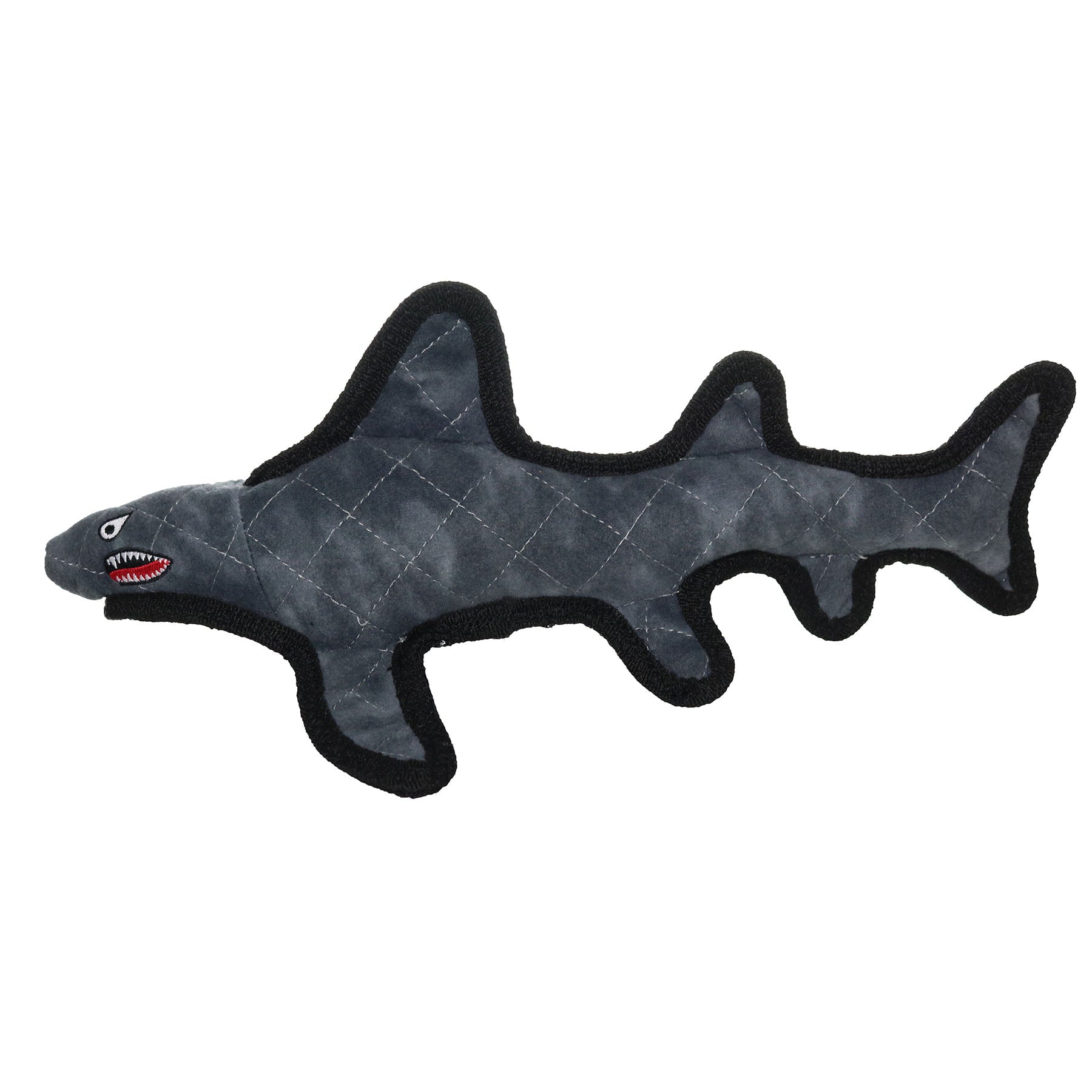 Tuffy's Ocean Creature Shark Durable Dog Toy with Squeaker， Gray