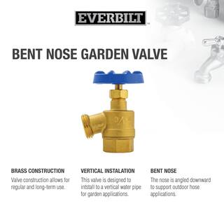 Everbilt 34 in. Brass Bent Nose Garden Valve 108-104EB