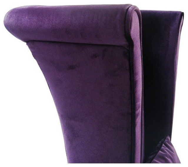 Armen Living Mad Hatter Upholstered Modern Velvet Dining Chair in Black   Contemporary   Dining Chairs   by Homesquare  Houzz