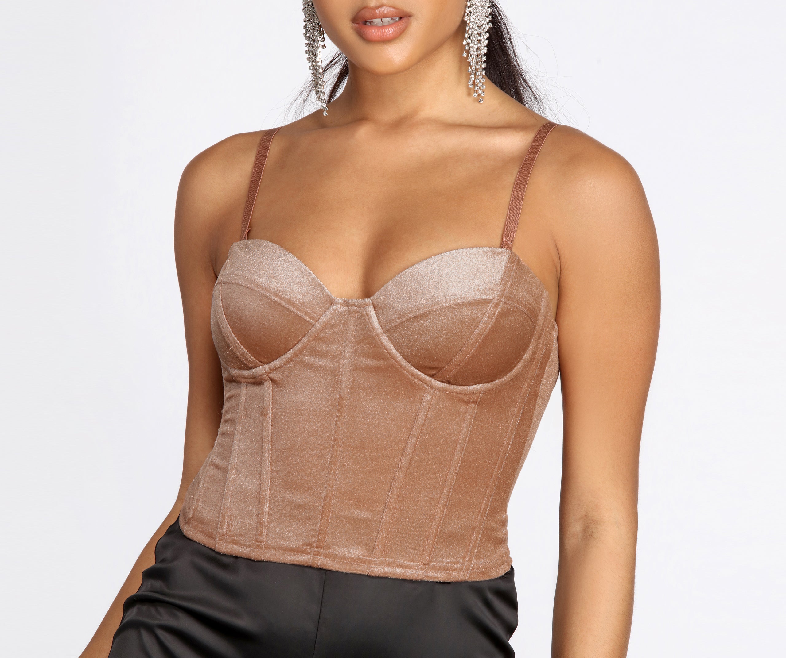 Such a Sweetheart Velvet Bustier