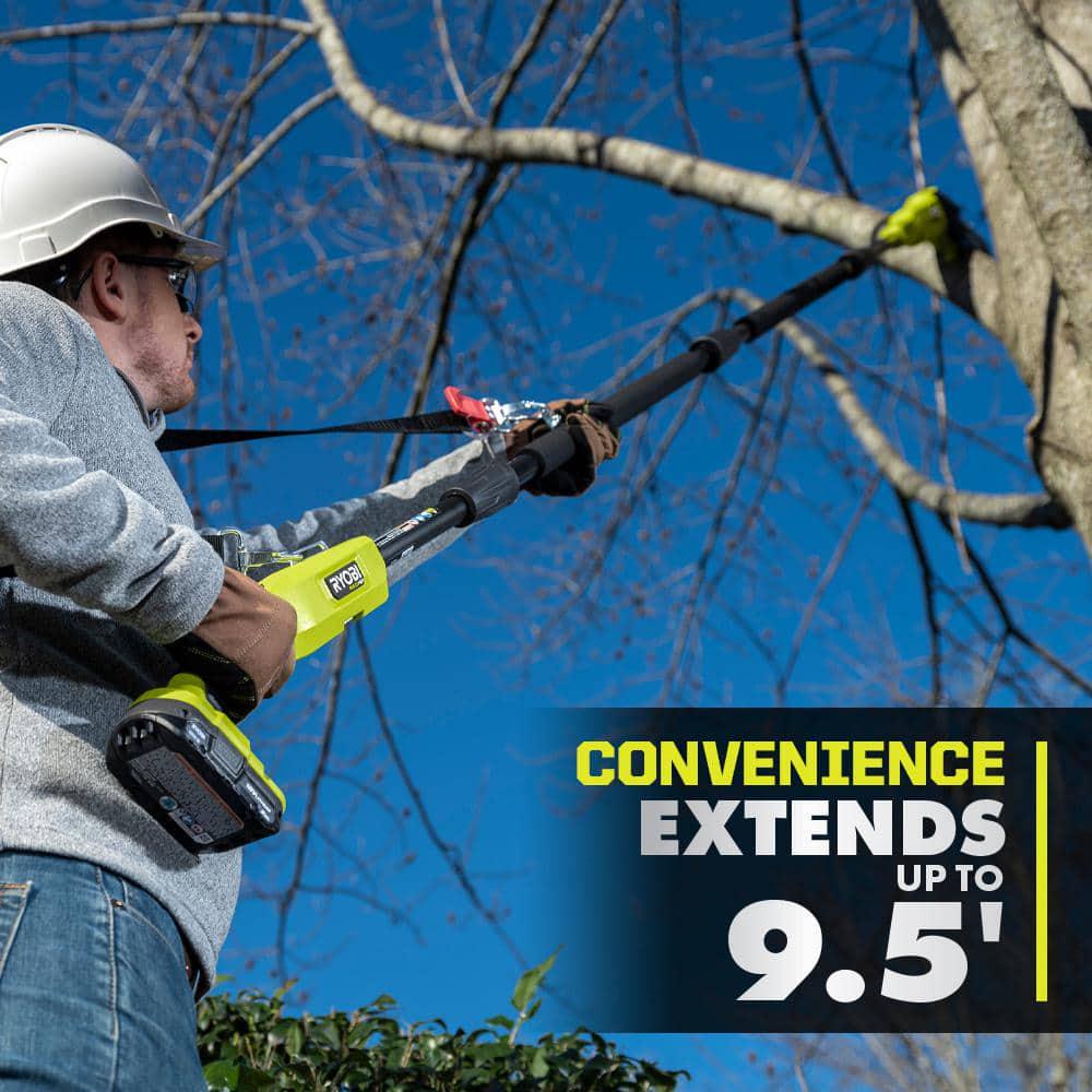 RYOBI ONE HP 18V Brushless Whisper Series 8 in Cordless Battery Pole Saw