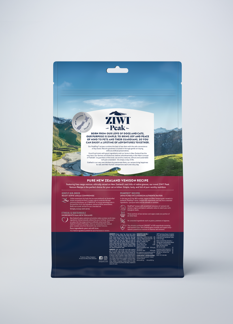 ZiwiPeak Air-Dried Venison Recipe For Cats