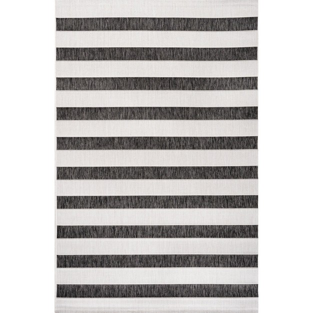 Aveiro Wide Stripe Indoor outdoor Area Rug Jonathan Y