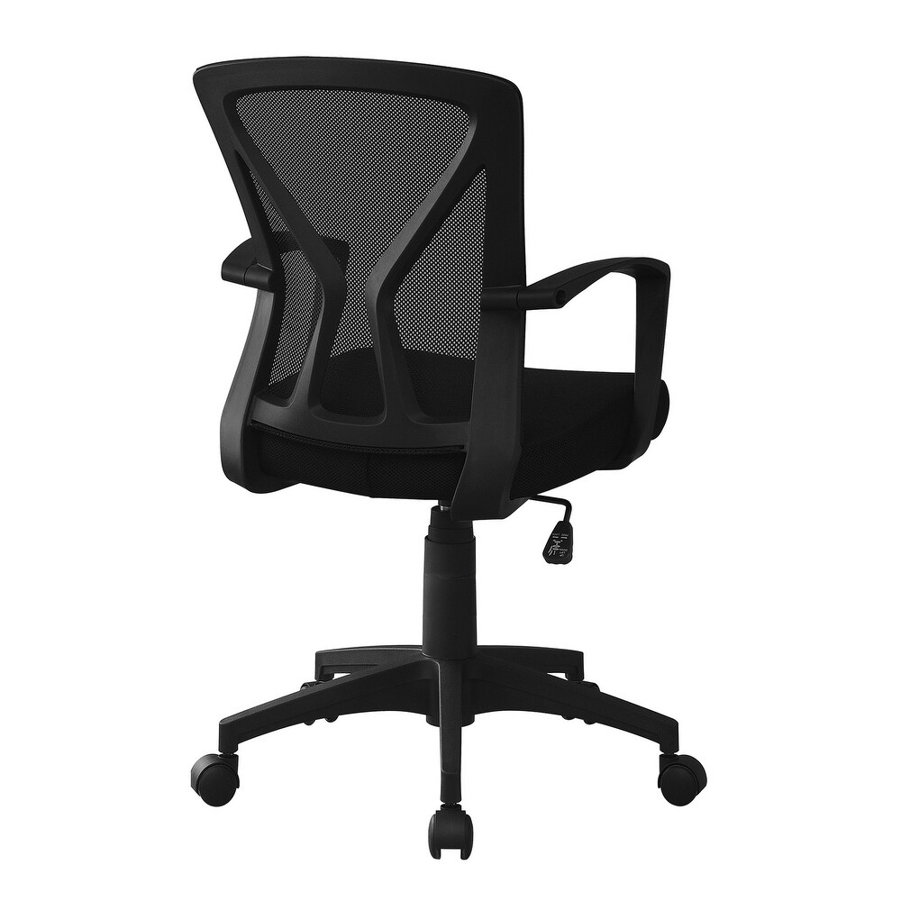 Office Chair  Adjustable Height  Swivel  Ergonomic  Armrests  Computer Desk  Work  Metal  Fabric  Contemporary