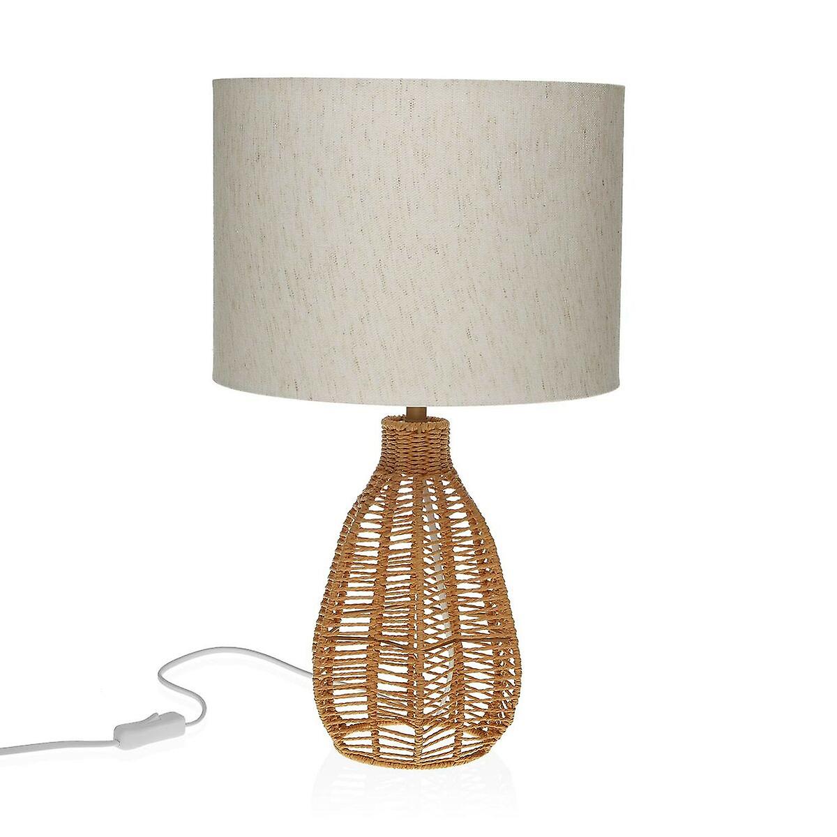 Desk lamp Versa Candil Metal Cloth Paper Linen (30 x 50 x 30 cm)