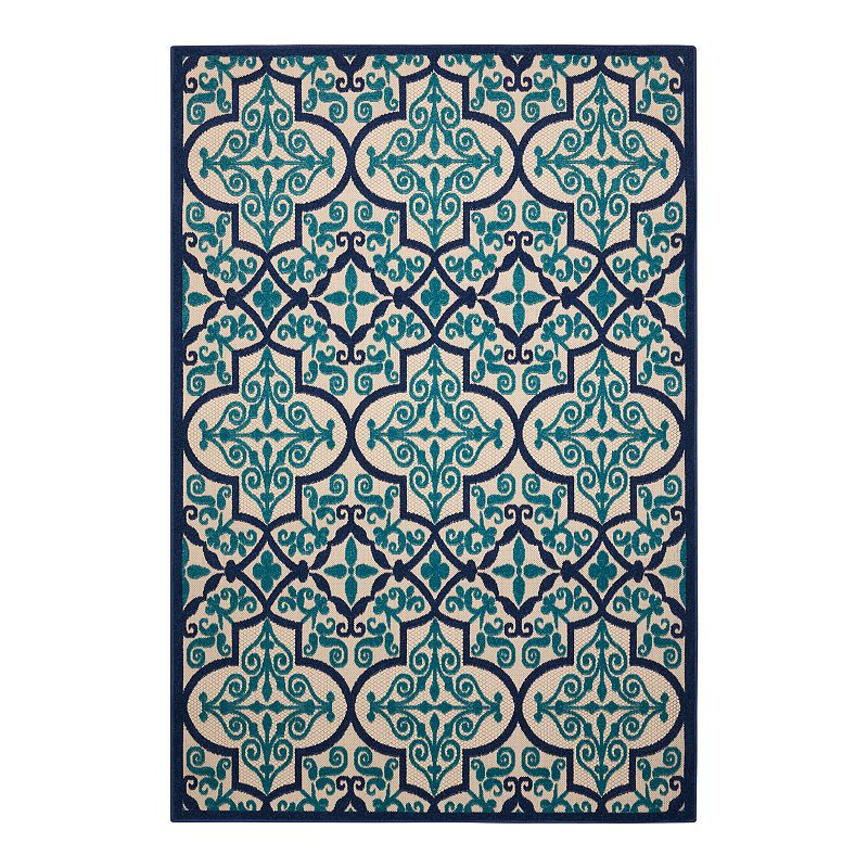 Nourison Aloha Grand Escape Quatrefoil Indoor Outdoor Area Rug - 9'3'' x 12'9''