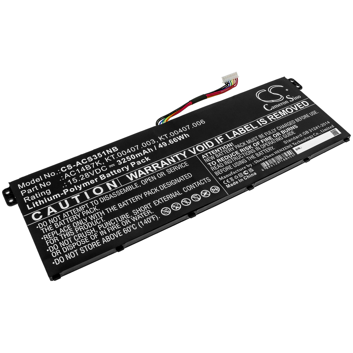 Acer Aspire 5 A51541G18Z3 Aspire 5 A5155231Q2 Replacement Battery BatteryClerkcom Laptop and Notebook