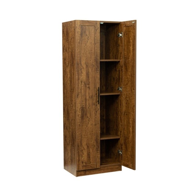 Wooden locker， 2 doors， 3 shelves， wardrobe closet， separate kitchen storage locker - - 38105666