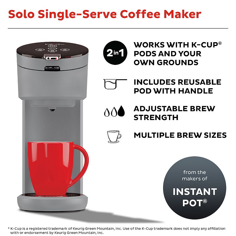 Instant Pot Solo Single-Serve 2-in-1 Coffee Maker