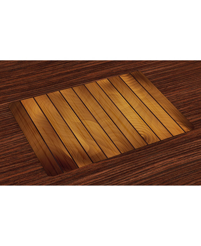 Ambesonne Brown Place Mats Set of 4