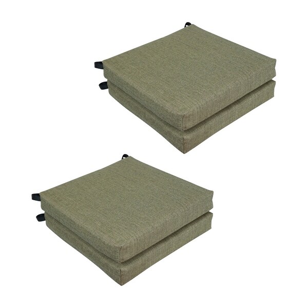 20-inch by 19-inch Premium Woven Olefin Indoor/Outdoor Chair Cushions (Set of 4) - 20 x 19