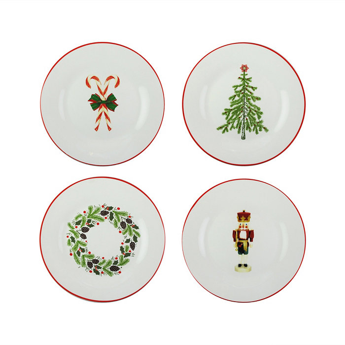 American Atelier Holiday Salad Plates Set of 4