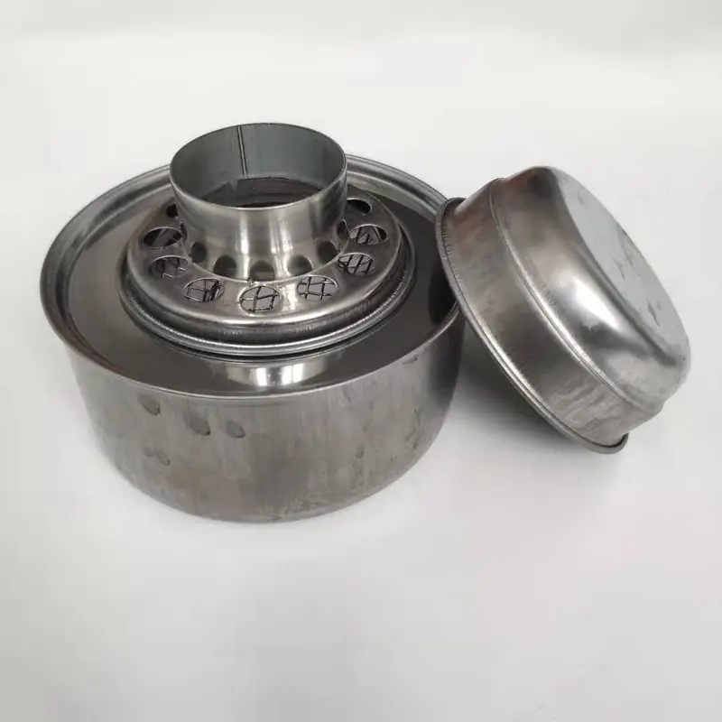 Stainless Safe Household Picnic Furnace Portable Hot Pot fuel tanks Galvanized Alcohol Solid Camping Mini alcohol Burner Stove