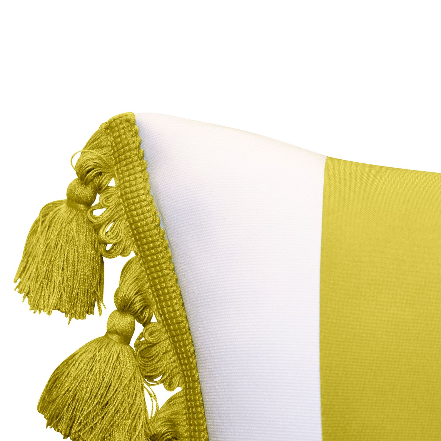 Edie@Home Indoor Outdoor Colorblock Tassel Fringe Throw Pillow