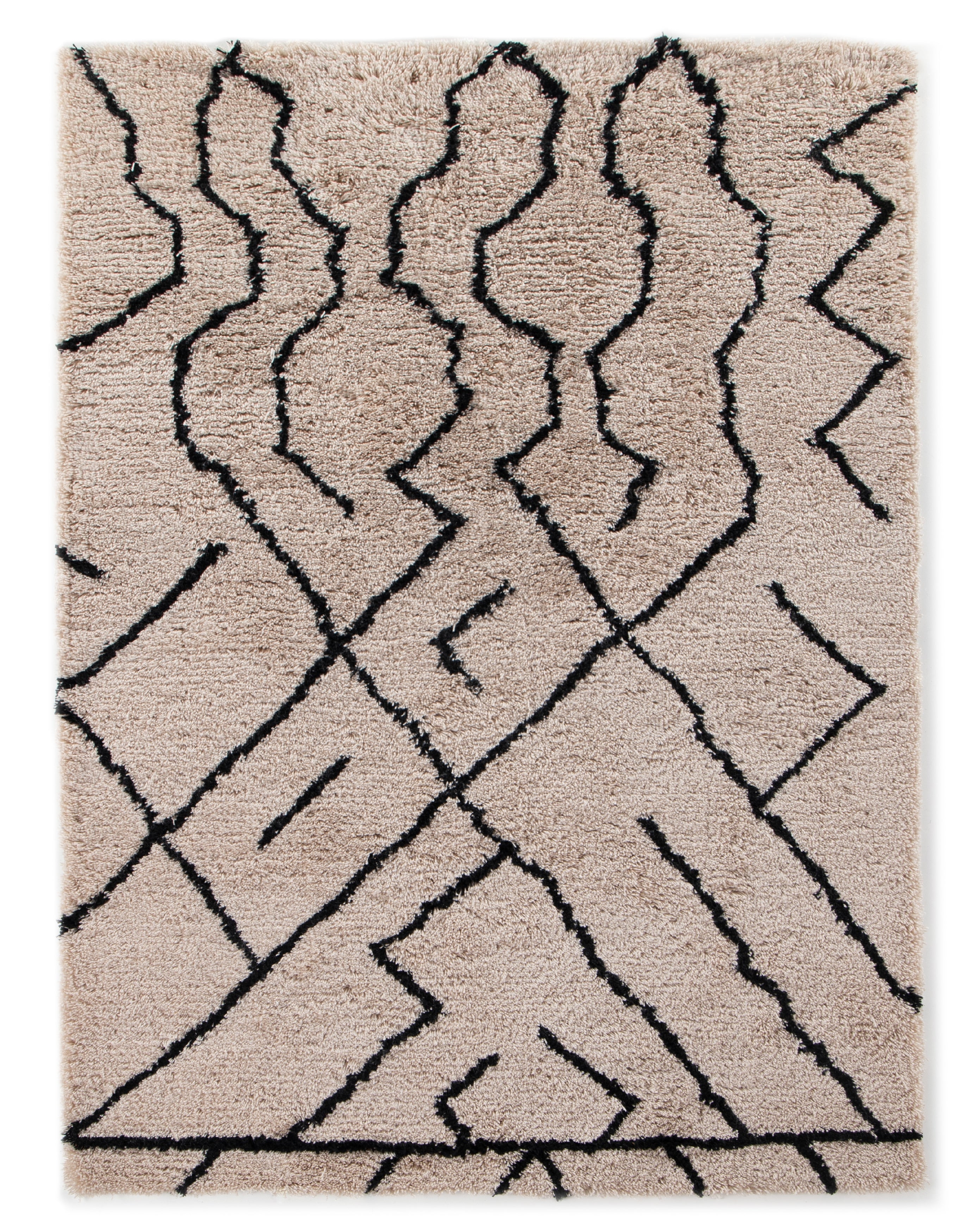 Stria Outdoor Rug in Cream & Black