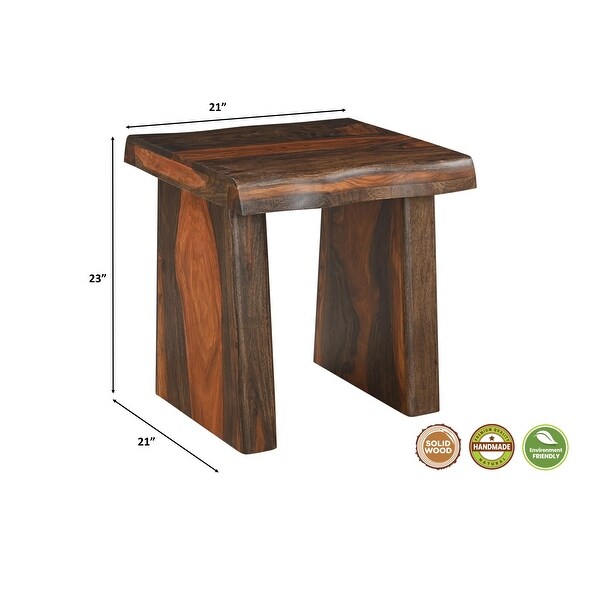 Avenue Live Edge Wood End Table